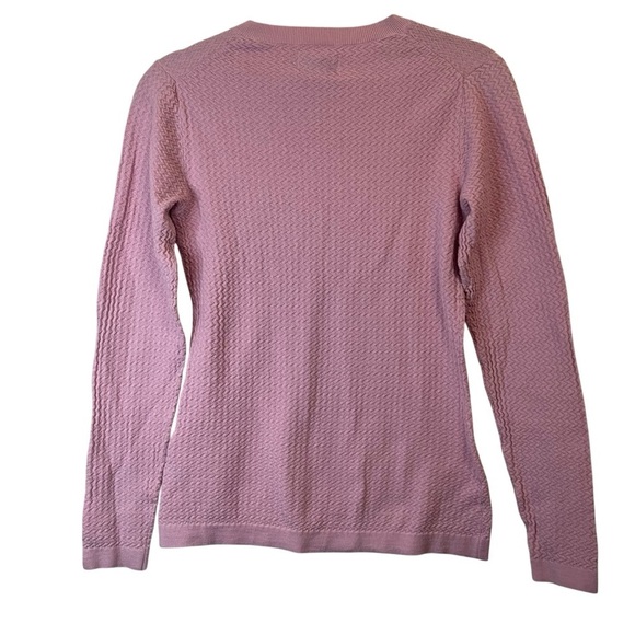 Dover Saddlery IconEQ Ladies' Rowan Equestrian Pink V-Neck Knit Sweater SZ XS - Picture 2 of 11
